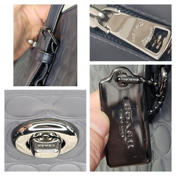 😍 Coach Signature Leather Designer Shoulder Purse Laptop Work Bag NWT - Picture 6 of 11